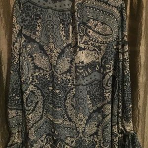 Mu mu Mock neck blouse